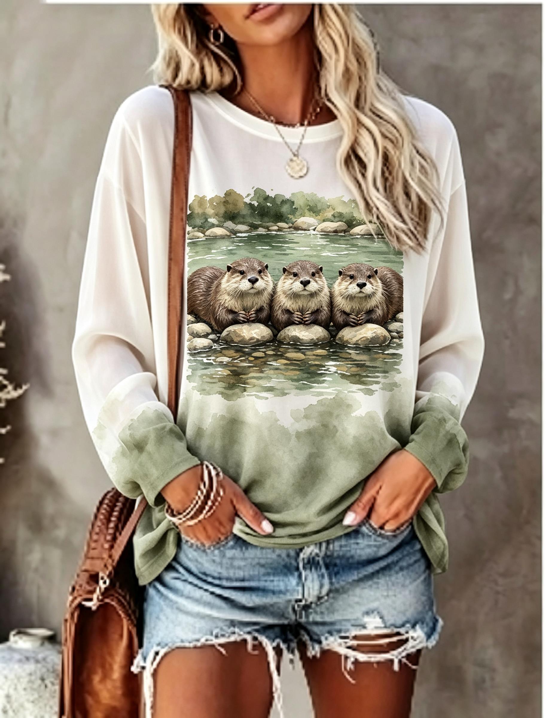 Women Long Sleeve T Shirt Cute - огляд і ціна T-Shirts